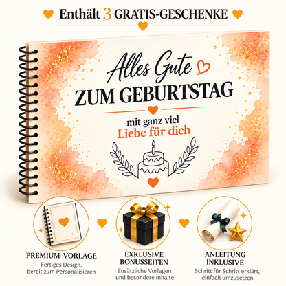Geburtstagsalbum zum Ausdrucken