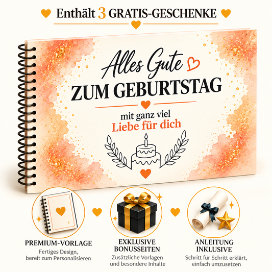 Geburtstagsalbum zum Ausdrucken